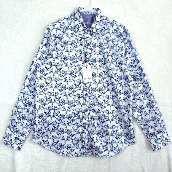 Robert Graham Criswell Long Sleeve Woven Shirt Mens S Classic Fit NEW